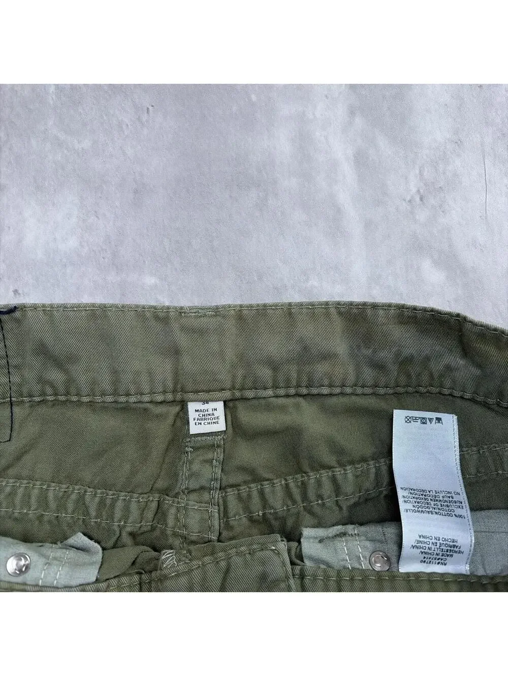 Y2K Olive Green True Religion Grunge Straight Skater Pants